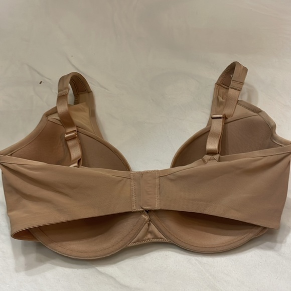 LE MYSTÈRE Sheer Illusion Plunge T-Shirt Natural Bra 34DDD/F - Picture 4 of 6